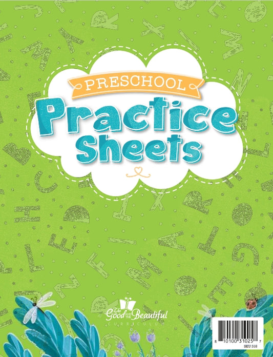 The Good and the Beautiful - Language, Art & Literature L000 Preschool Practice Sheets  -  PDF MUST BE PURCHASED FROM TGATB