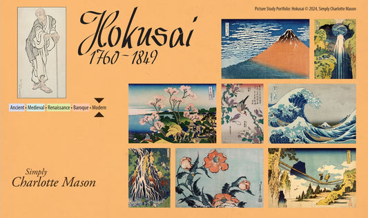 Picture Study - Hokusai Art  - CARDS  -  PDF MUST BE PURCHASED FROM SIMPLY CHARLOTTE MASON