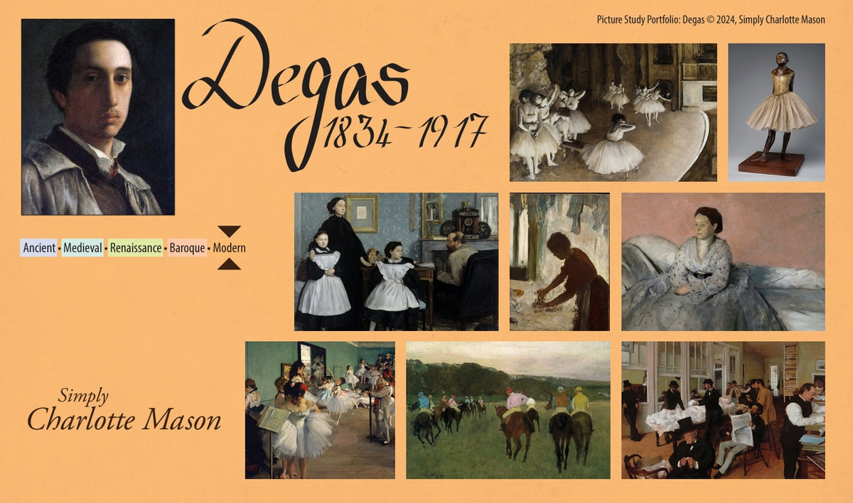Picture Study - Degas Art  - CARDS  -  PDF MUST BE PURCHASED FROM SIMPLY CHARLOTTE MASON